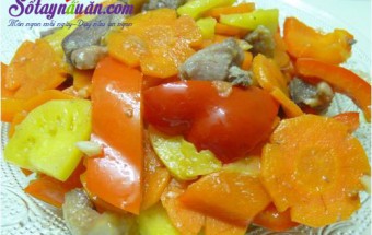Nấu ăn món ngon mỗi ngày với Dứa, Cách làm món vịt xào ớt chuông ngon đúng vị