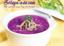 Hướng dẫn làm canh khoai tím nấu thịt cực ngon, bắt mắt