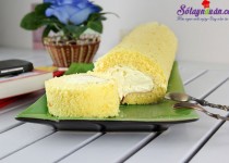 Hướng dẫn làm bánh bông lan cuộn siêu đơn giản