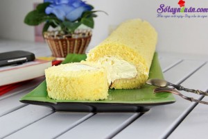 Món ngon cuối tuần, Hướng dẫn cách làm bánh bông lan cuộn kem siêu đơn giản