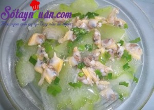 Cách nấu canh, Hướng dẫn nấu canh ngao bí đao cho ngày nắng.