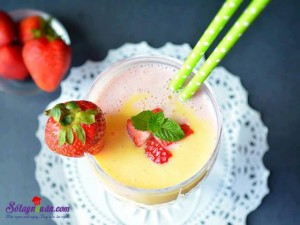 Món ngon cuối tuần, Hướng dẫn cách làm sinh tố xoài dâu tây tươi ngon tuyệt vời
