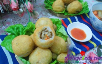 Nấu ăn món ngon mỗi ngày với Hạt nêm, cách làm bánh rán mặn nhân thịt 8