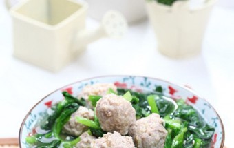 Nấu ăn món ngon mỗi ngày với Thịt nạc vai băm nhỏ, cách làm canh rau cải thịt viên 6