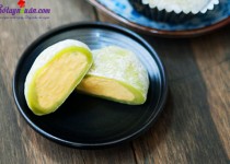 Cách làm mochi trà xanh nhân kem mát lạnh