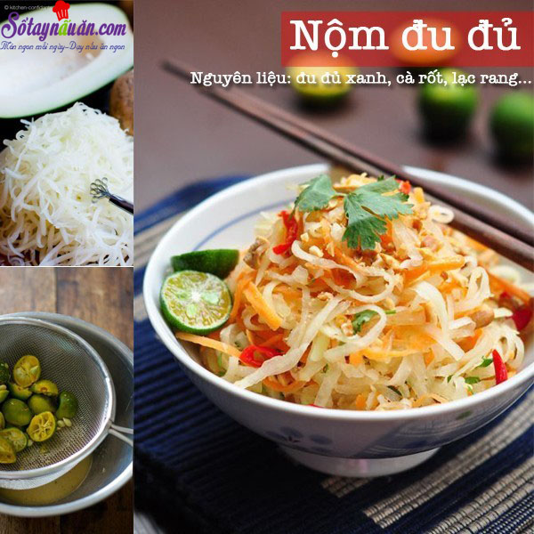 Thịt nấu đông – món ăn cổ truyền của người Việt, cách làm nộm đu đủ