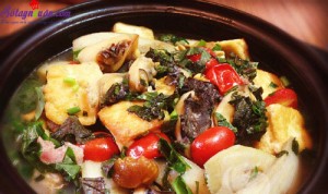 Món ngon cuối tuần, cách àm ốc om chuối đậu 7