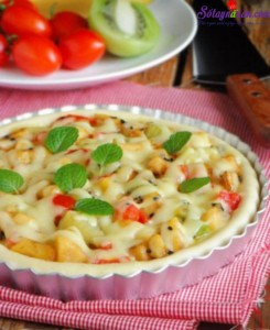 Món ngon cuối tuần, cách lamg pizza hoa quả 5