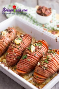Món ngon cuối tuần, Hướng dẫn làm khoai nướng hasselback Thuỵ Điển lạ miệng kết quả