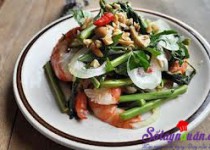 Cách làm gỏi tôm rau rút ngon ngọt đưa cơm