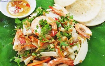 Nấu ăn món ngon mỗi ngày với Tôm, Cách làm gỏi cổ hũ dừa giòn ngon lạ miệng 8