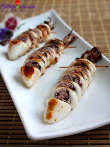 Món nhậu, Hướng dẫn làm mực nhồi thịt nướng thơm nức mũi kết quả