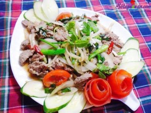 Món nhậu, Cách làm thịt bê xào cần tỏi thơm ngon tuyệt hảo kết quả