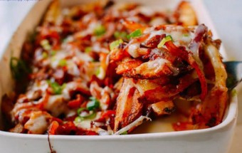 Nấu ăn món ngon mỗi ngày với Kim chi, Cách làm kim chi nướng pho mát,khoai tây lạ mà ngon kết quả