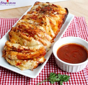 Món ngon cuối tuần, cách làm pizza xé lớp