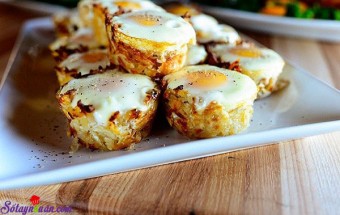 Nấu ăn món ngon mỗi ngày với Khoai tây củ to, cách làm trứng nướng khoai tây 7