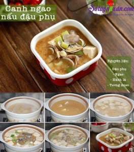 Món ngon cuối tuần, cách nấu canh ngao đậu phụ
