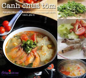 Món ngon cuối tuần, cách nấu canh tôm chua