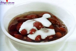 Món ăn miền Trung, cách nấu chè đậu đỏ nước cốt dừa 7