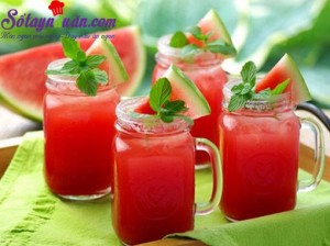 Đồ uống, Công thức làm sinh tố dưa hấu mát lạnh bổ dưỡng 3