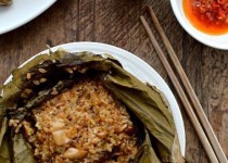 Hướng dẫn làm xôi gà lá sen ngon tuyệt hảo