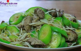 Nấu ăn món ngon mỗi ngày với Hạt nêm, cách làm mướp xào lòng gà 2