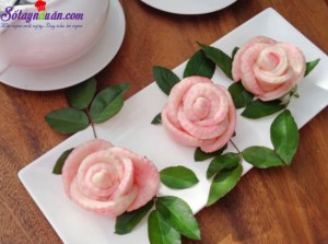 Món ăn miền Nam, các bước làm bánh bao hoa hồng 8