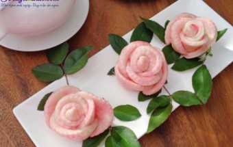 Loại khác, các bước làm bánh bao hoa hồng 8