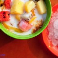 Cách làm thạch trà xanh trái cây giải nhiệt mùa hè, cách làm hoa quả dầm 2