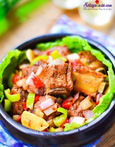 Món ăn miền Trung, cách làm sườn xào ngũ sắc 6