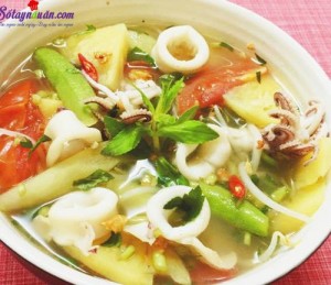 Cách nấu canh, Cách nấu canh chua mực thanh mát bổ dưỡng ngày hè kết quả