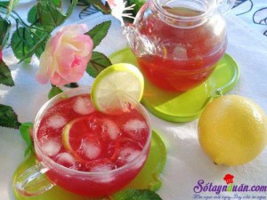 Đồ uống, Công thức cho trà chanh hoa hồng giải nhiệt cực tốt kết quả
