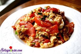 Nấu ăn món ngon mỗi ngày với Dầu thực vật, Cách làm trứng chưng cà chua đơn giản mà lại ngon 6
