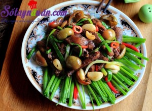 Món ngon cuối tuần, Cách nấu bồ câu xào cà pháo muối