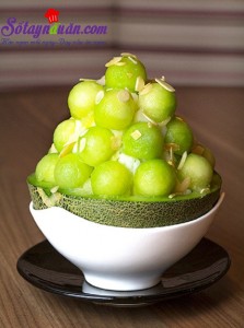Món ngon cuối tuần, Cách làm bánh mousse dưa lưới giống Patbingsu Hàn Quốc