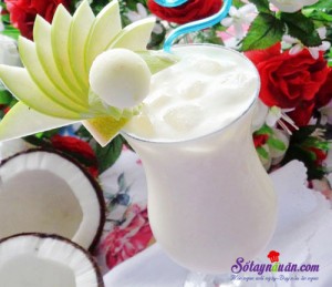 Đồ uống, Công thức cho sinh tố dừa ngon, bổ, mát lạnh 2