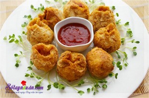 Món nhậu, Hướng dẫn làm đậu phụ bọc thịt gà chiên giòn rụm tuyệt ngon kết quả