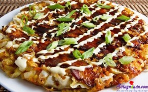 Món ngon cuối tuần, cách làm bánh xèo nhật bản 6