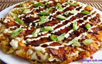Nấu ăn món ngon mỗi ngày với bột làm bánh Okonomiyaki hoặc bột mì, cách làm bánh xèo nhật bản 6