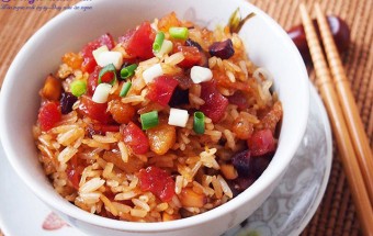 Nấu ăn món ngon mỗi ngày với Tôm khô, Cơm nếp chiên thập cẩm tuyệt ngon nhìn là muốn ăn ngay 7