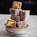 Bí quyết làm bánh dẻo nhân 3 lớp  cực ngon đón trung thu, Công thức cho món bánh lamington xinh xắn từ nước Úc kết quả 1