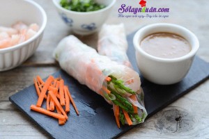 Món nộm gỏi, Cách làm gỏi cuốn chấm sốt bơ đậu phộng ngon mê mẩn kết quả