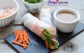 Nấu ăn món ngon mỗi ngày với Đường nâu, Cách làm gỏi cuốn chấm sốt bơ đậu phộng ngon mê mẩn kết quả