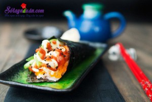 Món ngon cuối tuần, Hướng dẫn làm temaki càng cua ngon không thể cưỡng kết quả