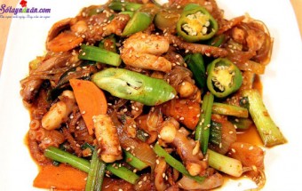 Nấu ăn món ngon mỗi ngày với Nước tương, cách làm bạch tuộc xào cay kiểu hàn 8