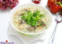 Cách nấu cháo tim gà rau cải ngon tuyệt