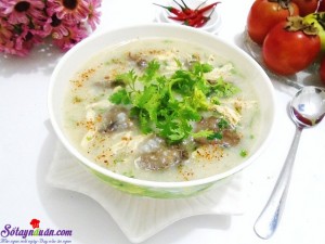 Món ngon cuối tuần, Hướng dẫn cách nấu cháo tim gà rau cải ngon tuyệt