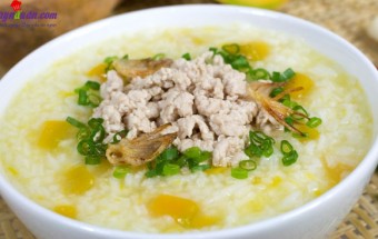 Món ăn cho bé, cách nấu cháo thịt heo cà rốt