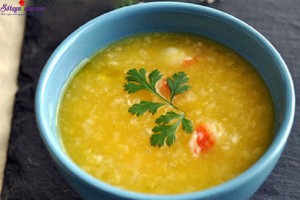 Món ngon cuối tuần, cách nấu cháo tôm bí đỏ 4