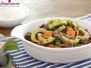 Món ăn Việt Nam, cách làm thịt bò mướp đắng 11